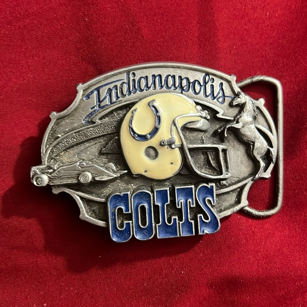 Indy Colts metal belt buckle